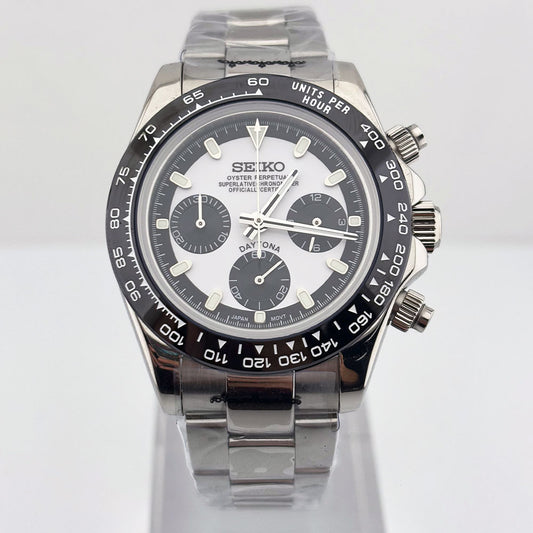 SeikoMod Daytona White Ceramic