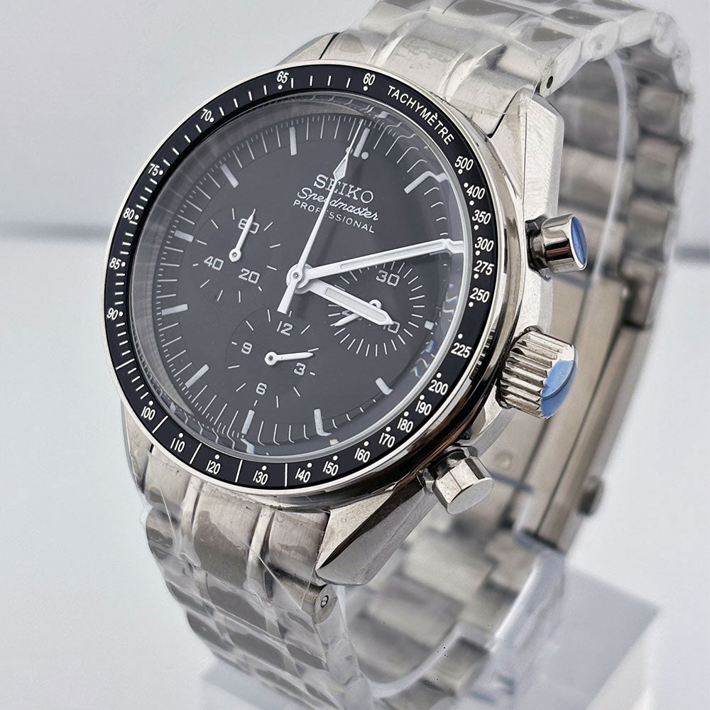 SeikoMod Speedmaster Moonwatch - Black