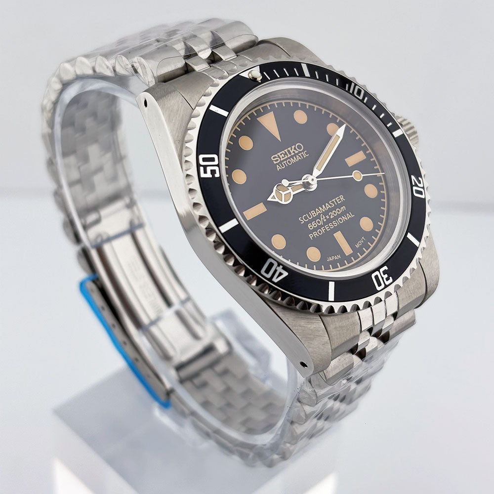 SeikoMod Submariner Vintage Black
