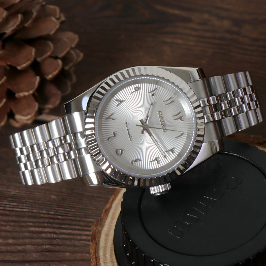 SeikoMod Datejust Arabic White