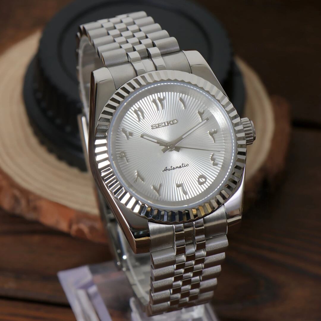 SeikoMod Datejust Arabic White