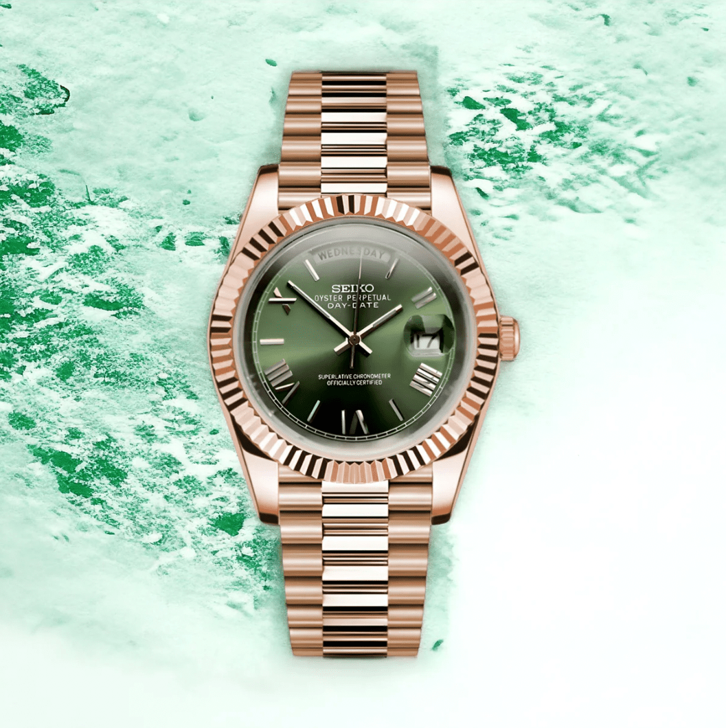 SeikoMod Day-Date Mint Green
