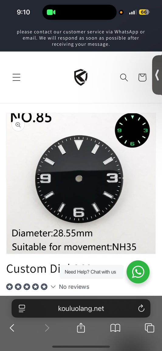 Two custom dial