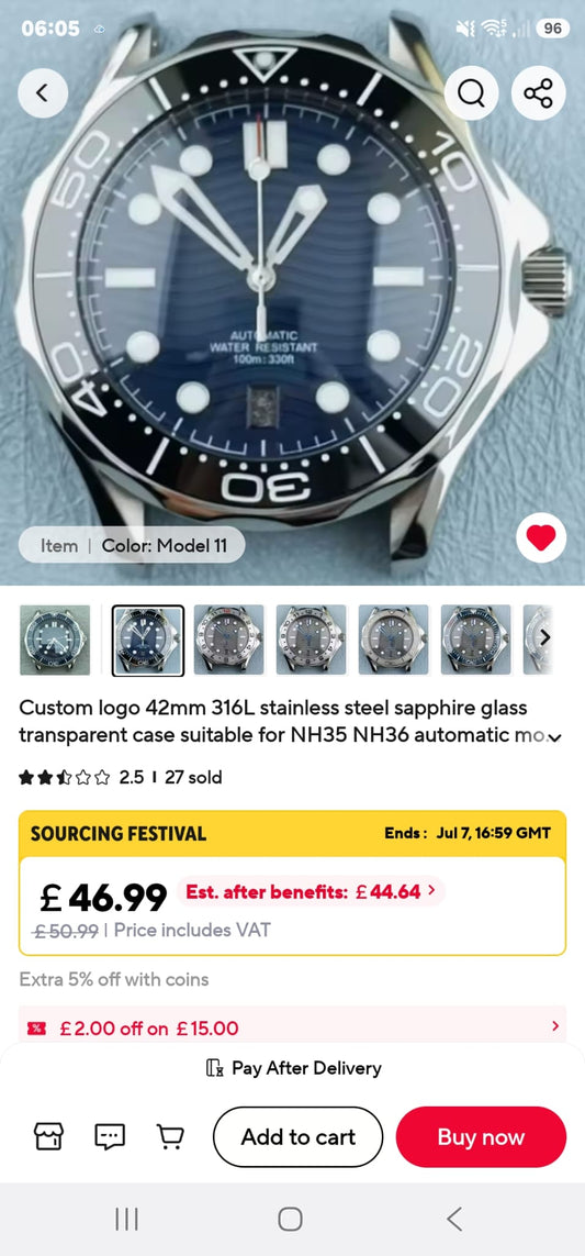 Customized watch with metal patch