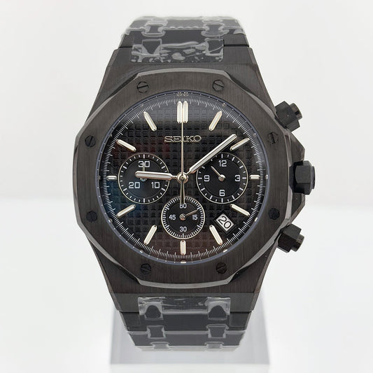 SeikoMod Royal Oak Chronograph Black Panther