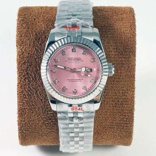 SeikoMod Datejust Sunburst Pink diamond
