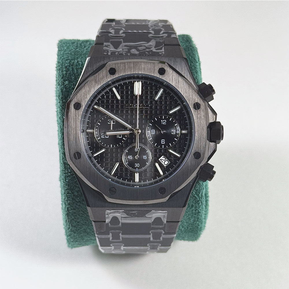 SeikoMod Royal Oak Chronograph Black Panther