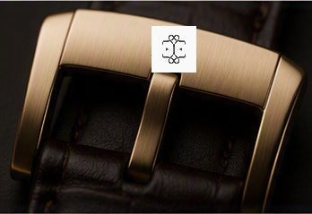 Custom watch, metal patch, strap, crown engraving