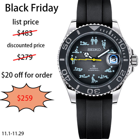 SeikoMod Submariner Funny position