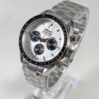 SeikoMod Speedmaster Moonwatch White - Orange