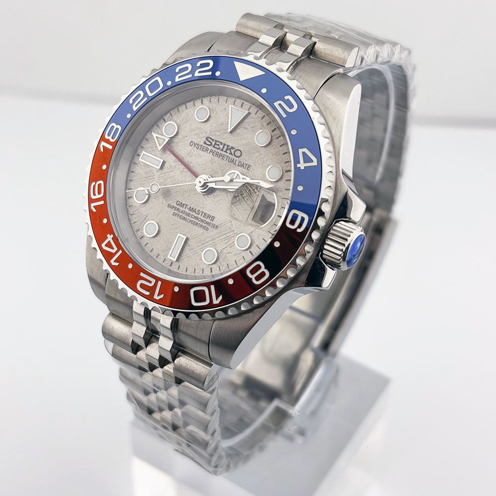 SeikoMod GMT Pepsi meteorite