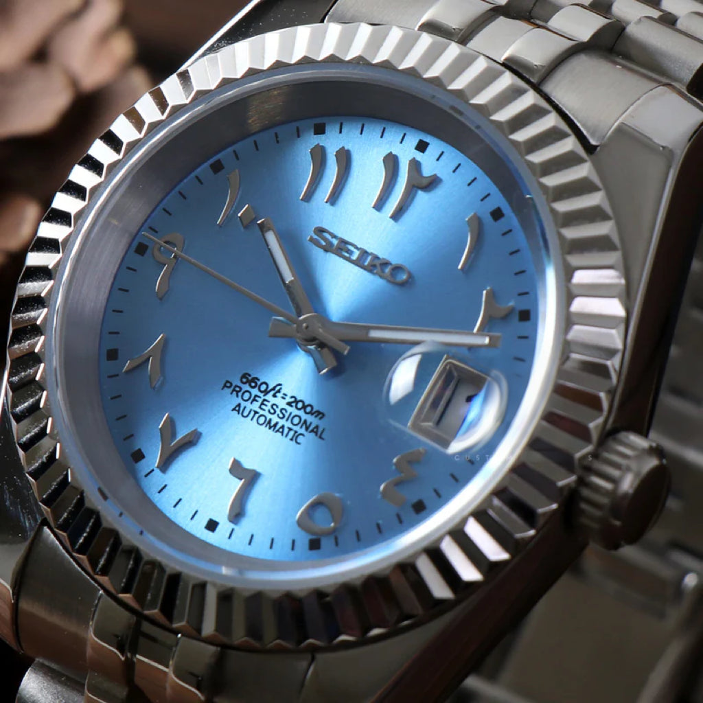 SeikoMod Datejust Blue Arabic