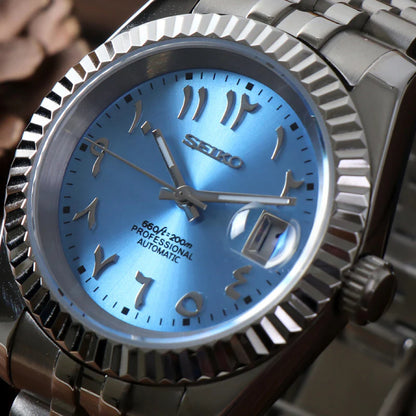 SeikoMod Datejust Blue Arabic