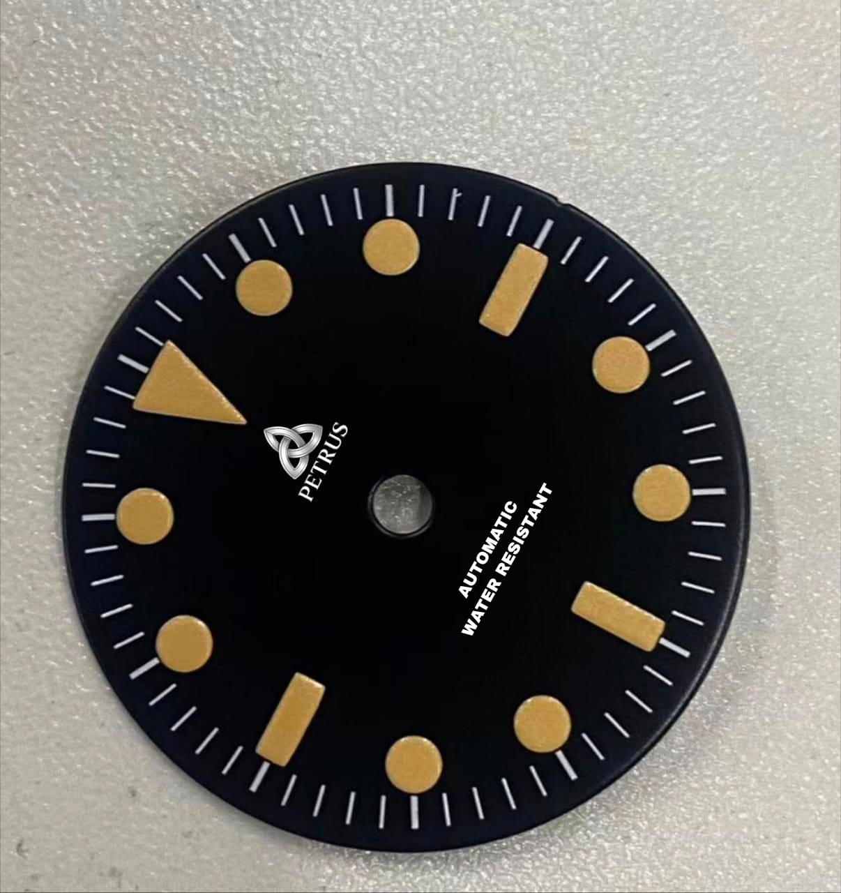 Two submarine custom dials and one retro custom dial with hands