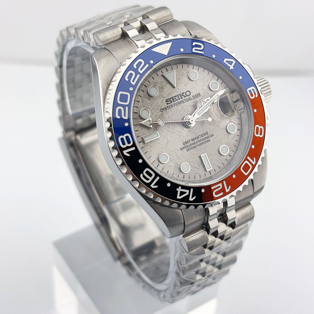 SeikoMod GMT Pepsi meteorite