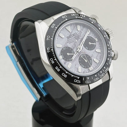 SeikoMod Daytona Black meteorite