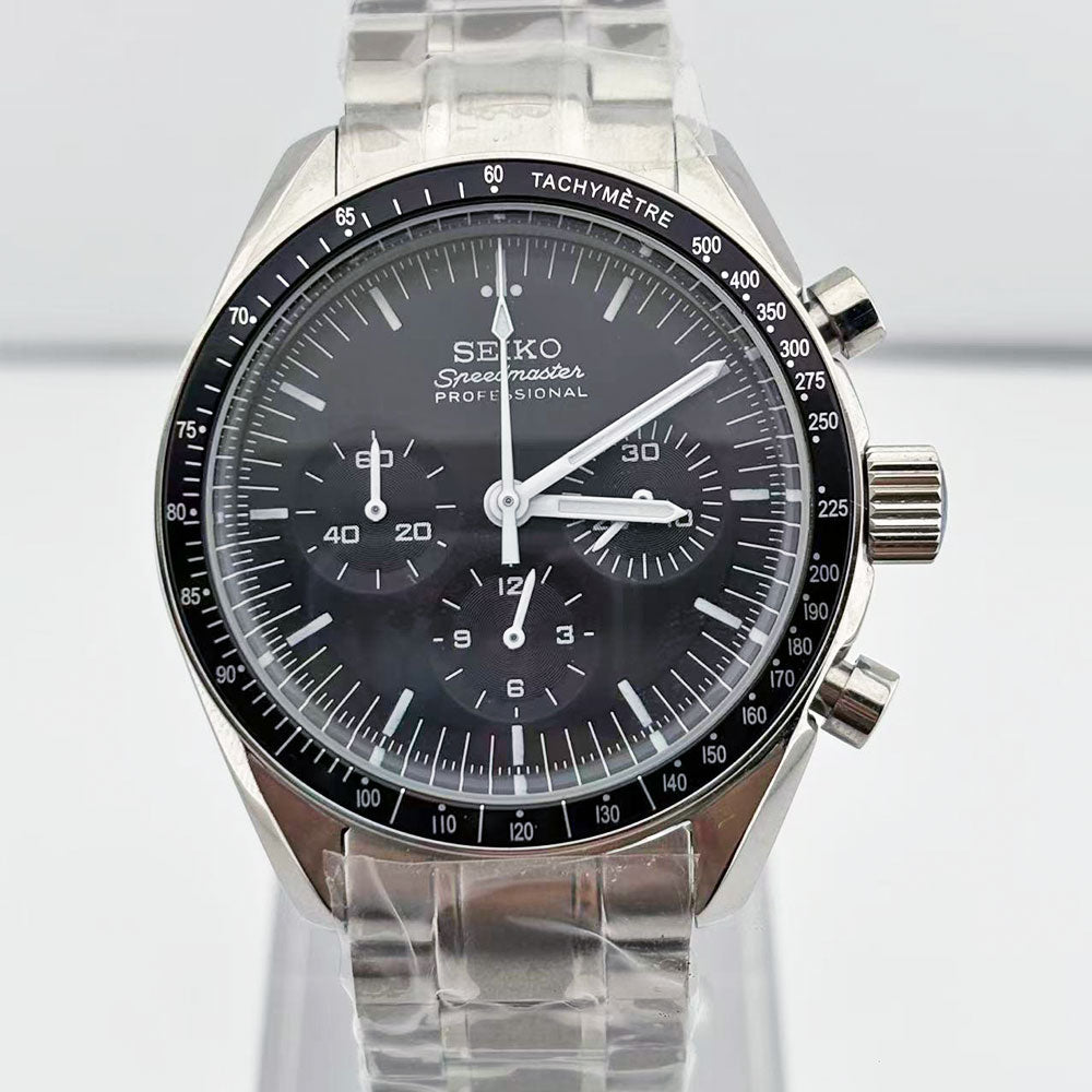 SeikoMod Speedmaster Moonwatch - Black