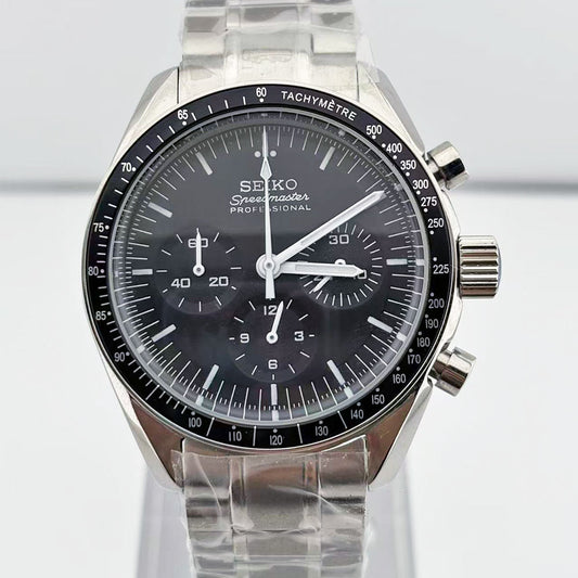 SeikoMod Speedmaster Moonwatch - Black