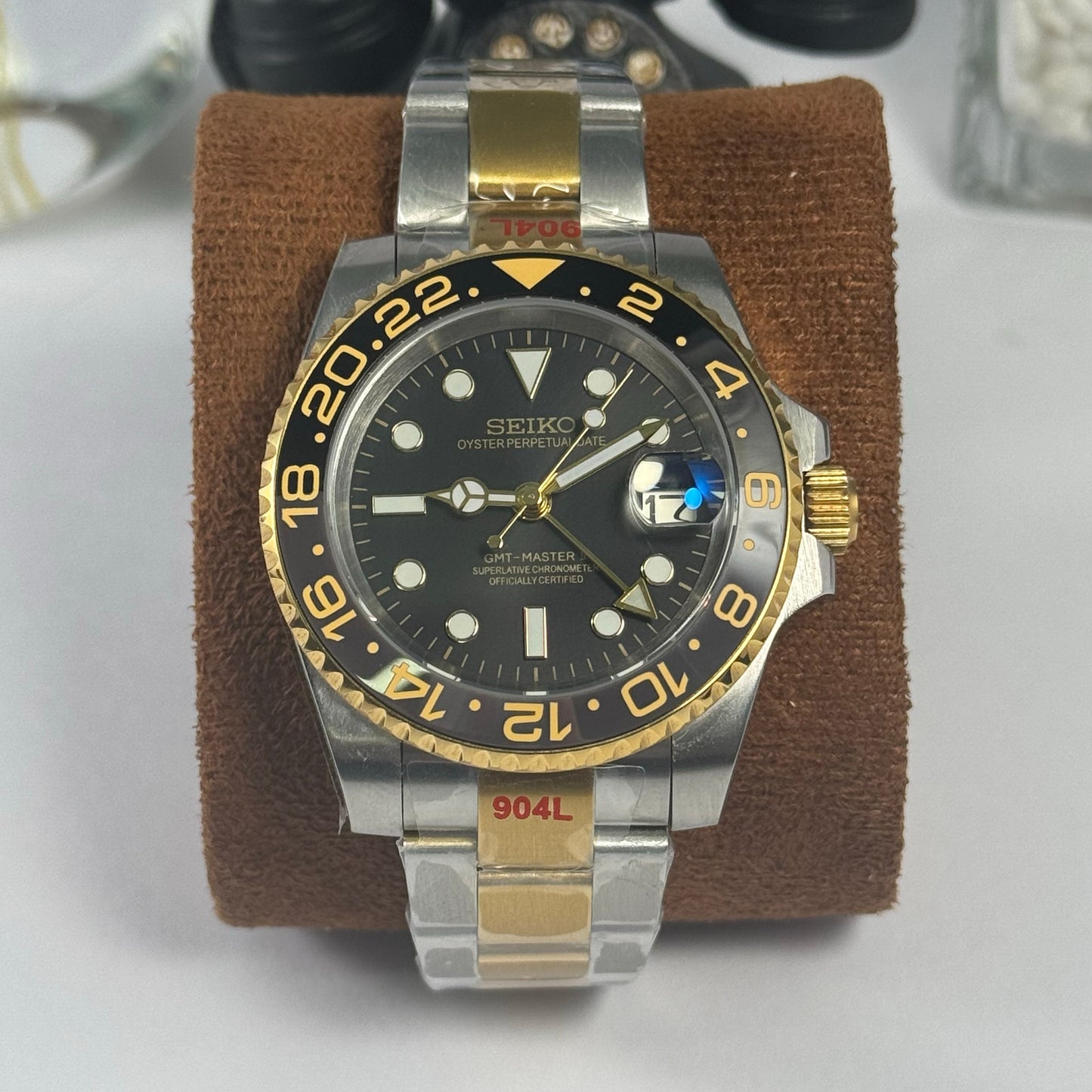 SeikoMod GMT Twotone Gold Black