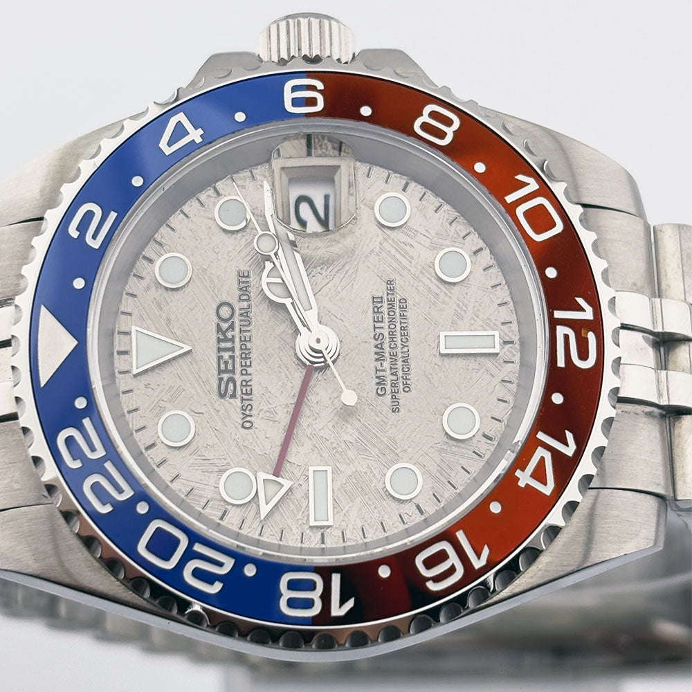 SeikoMod GMT Pepsi meteorite
