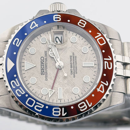 SeikoMod GMT Pepsi meteorite