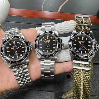 SeikoMod Submariner Vintage Black 200m