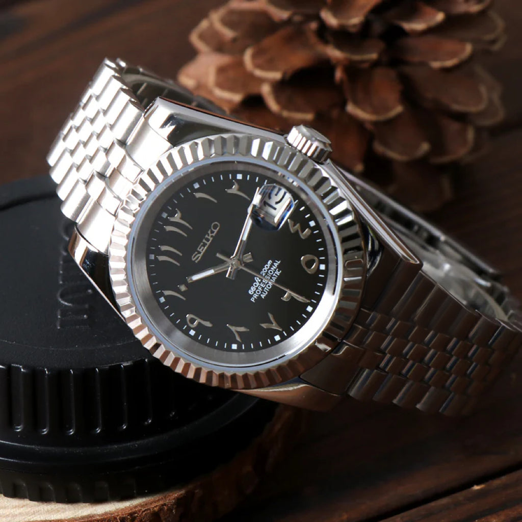 SeikoMod Datejust Black Arabic