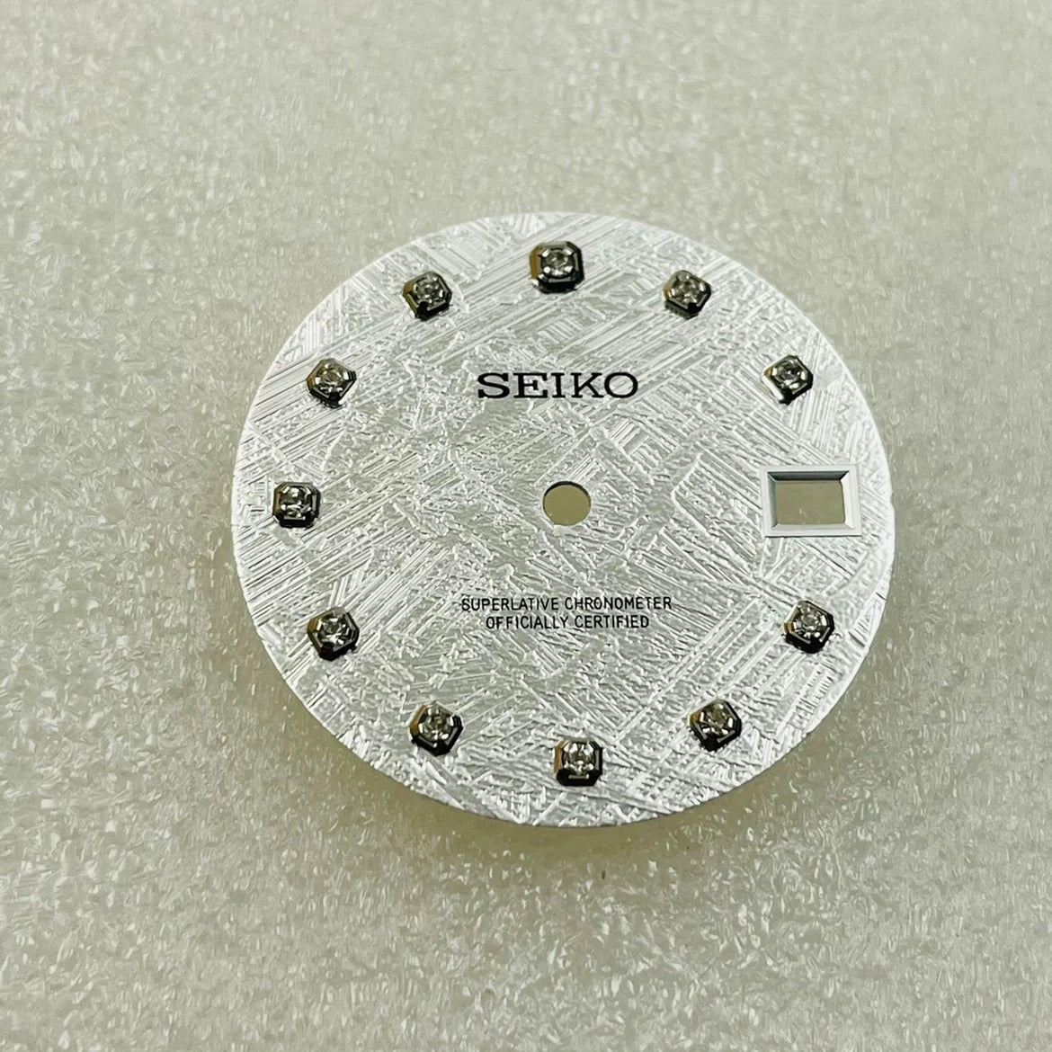 Custom SeikoDial Meteorite patterned diamond