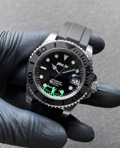 Two submarine custom dials and one retro custom dial with hands