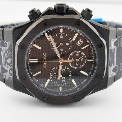 SeikoMod Royal Oak Chronograph Black Panther