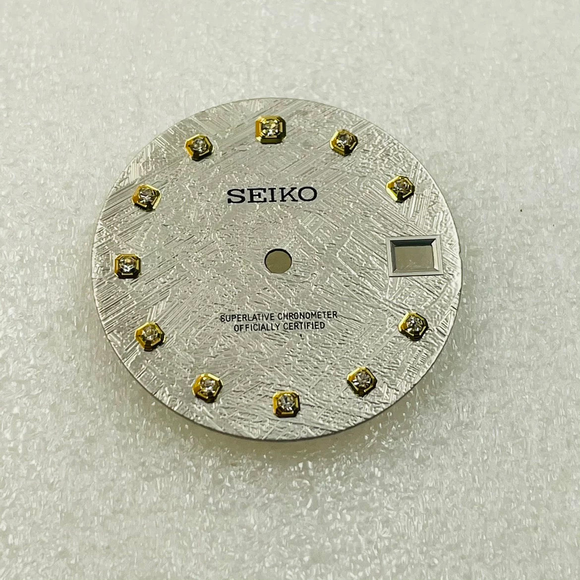Custom SeikoDial Meteorite patterned diamond