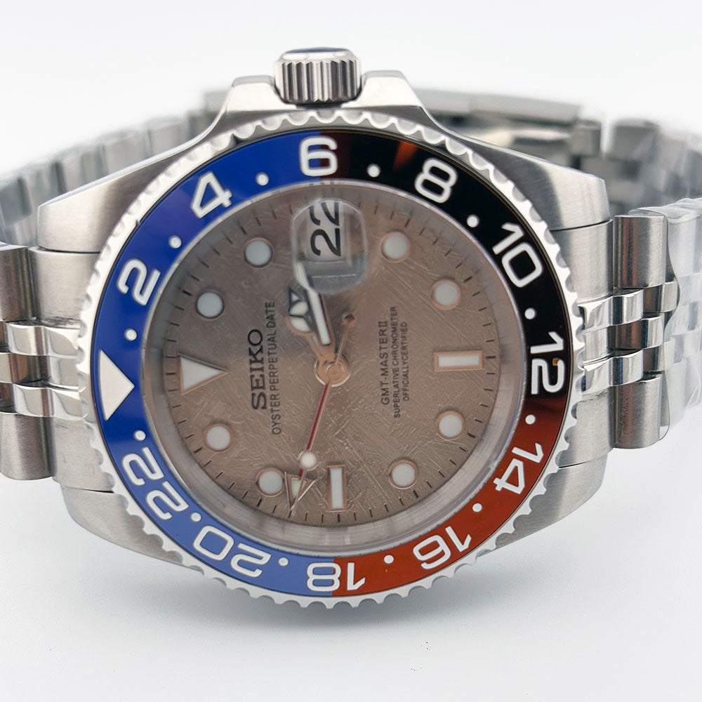 SeikoMod GMT Pepsi meteorite