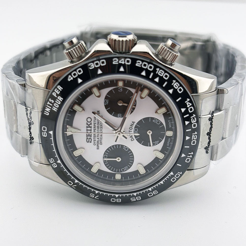 SeikoMod Daytona White Ceramic