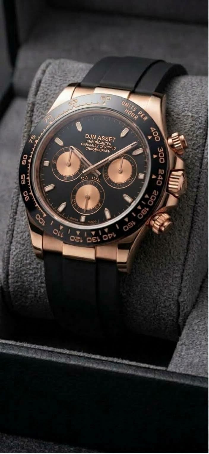 Rose gold custom dial, rose gold print