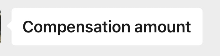 Amount of compensation 1