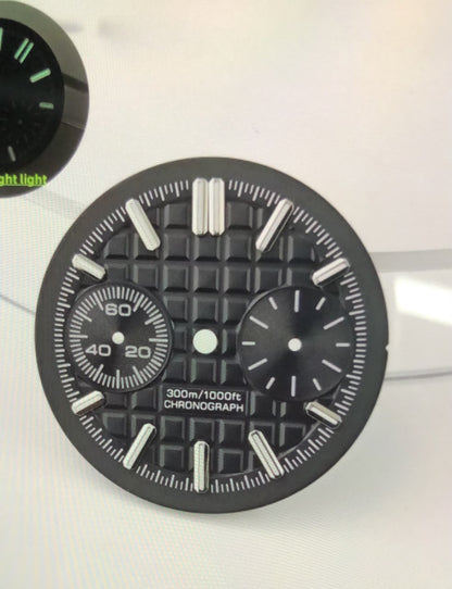 Custom dial with metal patch