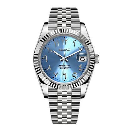 SeikoMod Datejust Blue Arabic