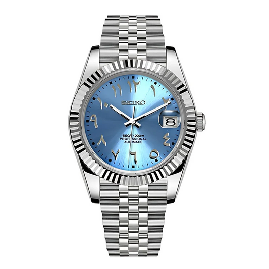 SeikoMod Datejust Blue Arabic