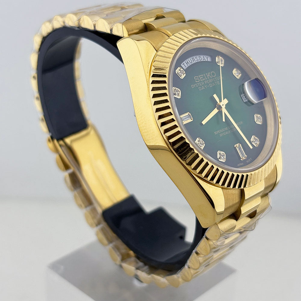 SeikoMod Datejust Sunburst Gold (Jubilee)
