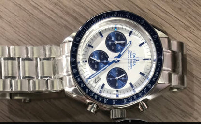Omega Customizatio watch, canvas strap, far side of the moon
