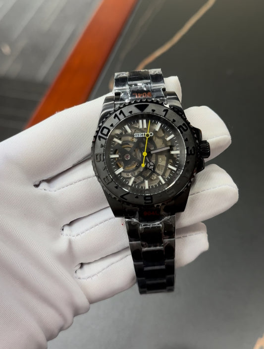 SeikoMod Submariner Black（Hollow out design）