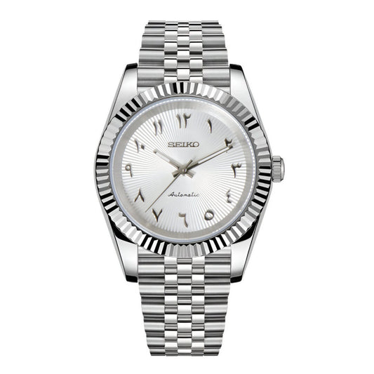 SeikoMod Datejust Arabic White