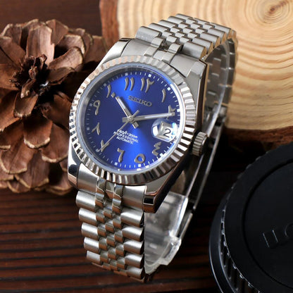 SeikoMod Datejust Arabic Blue