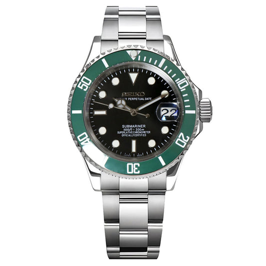SeikoMod Submariner Blue Green