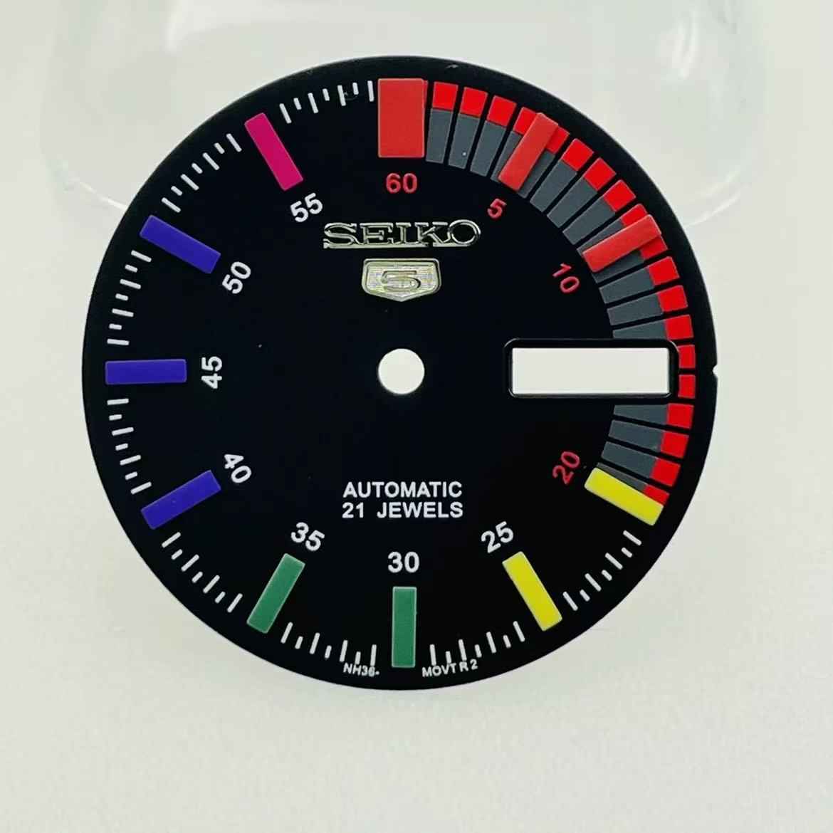 Custom SeikoDia Dual Calendar rainbow