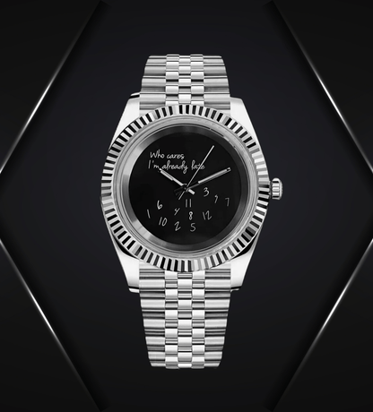 DatejustMod "Who Cares?" - Black