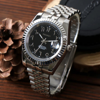 SeikoMod Datejust Black Arabic