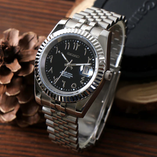 SeikoMod Datejust Black Arabic