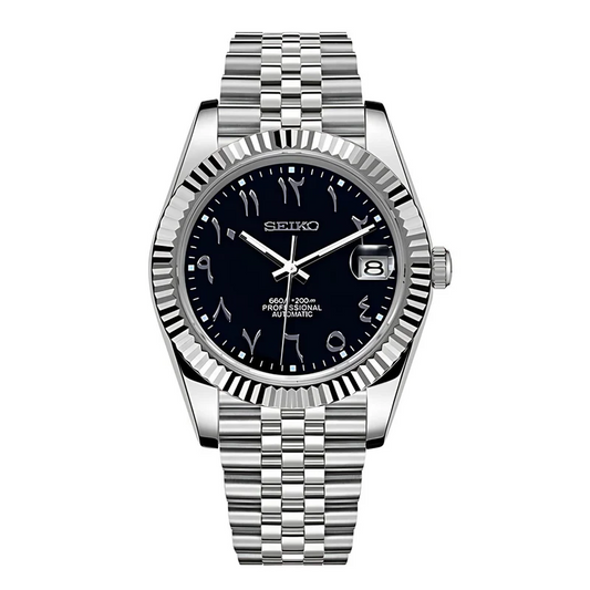SeikoMod Datejust Black Arabic