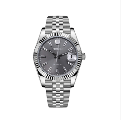 SeikoMod Datejust Sunburst Grey (Jubilee)